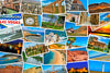 collage of vacation photos from around the world.